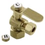 Kingston Brass Whitaker 1/2" FIP x 3/8" O.D. Comp Angle Stop Valve Brushed Brass