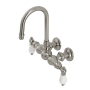 Kingston Brass Vintage Wall Mounted Clawfoot Tub Filler Brushed Nickel