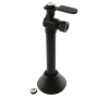 Kingston Brass Whitaker 1/2" Sweat x 3/8" O.D. Comp Angle Stop Valve with 5" Extension Matte Black