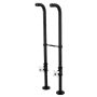 Kingston Brass Kingston Freestanding Supply Line with Stop Valve Matte Black