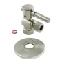Kingston Brass 1-3/4" High Quarter Turn Angle Stop Valve with Flange Brushed Nickel