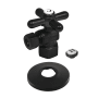 Kingston Brass 1-7/8" High Quarter Turn Angle Stop Valve with Flange Matte Black