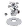 Kingston Brass 1-7/8" High Quarter Turn Angle Stop Valve with Flange Polished Chrome