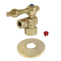 Kingston Brass Vintage Mixing Valve Quarter Turn Valve with Flange (1/2" FIP X 3/8" OD Compression) Polished Brass