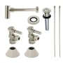 Kingston Brass Trimscape Sink Accessories and Parts Modern Plumbing Sink Trim Kit with Bottle Trap and Drain Polished Nickel