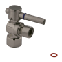 Kingston Brass Fauceture Quarter Turn Valves (1/2" FIP X 3/8" O.D. Compression) Brushed Nickel