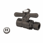 Kingston Brass Vintage Straight Stop with 1/2 Inch Sweat, 3/8 Inch OD and Metal Cross Handle Oil Rubbed Bronze