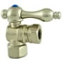 Kingston Brass Vintage Angle Stop with 1/2 Inch Comp, 1/2 Inch or 7/16 Inch Slip Joint and Metal Lever Brushed Nickel