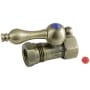 Kingston Brass Vintage Quarter Turn Valve 1/2" FIP X 1/2" or 7/16" Slip Joint Vintage Brass