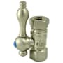 Kingston Brass Vintage Quarter Turn Valve 1/2" FIP X 1/2" or 7/16" Slip Joint Brushed Nickel