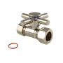 Kingston Brass Concord Straight Stop Valve - Compression Brushed Nickel