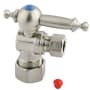 Kingston Brass Vintage Angle Stop with 5/8 Inch OD, 3/8 Inch OD and Templeton Lever Brushed Nickel