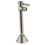 Kingston Brass Vintage 1/2" Sweat x 3/8" OD Comp Angle Shut Off Valve with 5" Extension Brushed Nickel