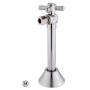 Kingston Brass Kingston Brass 1/2" Sweat x 3/8" OD Comp Angle Shut Off Valve with 5" Extension Brushed Nickel