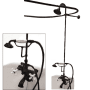 Kingston Brass Vintage Shower System with Shower Head, Hand Shower, Shower Arm, and Hose – Less Rough-In Valve Oil Rubbed Bronze