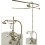 Kingston Brass Vintage Shower System with Shower Head, Hand Shower, Shower Arm, and Hose – Less Rough-In Valve Brushed Nickel