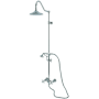Kingston Brass Kingston Ceramic Disc Shower System with Shower Head, Hand Shower, Shower Arm, Hose, and Valve Trim Polished Chrome