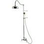 Kingston Brass Vintage Ceramic Disc Retrofit Shower System with Shower Head, Hand Shower, Shower Arm, and Hose Polished Nickel