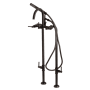 Kingston Brass Concord Floor Mounted Tub Filler with Built-In Diverter – Includes Hand Shower Oil Rubbed Bronze