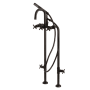 Kingston Brass Concord Floor Mounted Tub Filler with Built-In Diverter – Includes Hand Shower Oil Rubbed Bronze