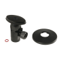 Kingston Brass Quarter Turn Water Supply Stop Valve with Ceramic Disc, Flange, and Knob Handle Matte Black