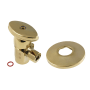 Kingston Brass Quarter Turn Water Supply Stop Valve with Ceramic Disc, Flange, and Knob Handle Polished Brass
