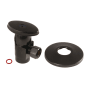 Kingston Brass Quarter Turn Water Supply Stop Valve with Ceramic Disc, Flange, and Knob Handle Oil Rubbed Bronze