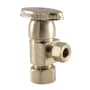 Kingston Brass Americana Anti-Seize Deluxe Quarter Turn Ceramic Disc Cartridge Angle Stop Brushed Brass