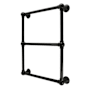 Kingston Brass Maximilien 18" Wall Mount 3-Tier Towel Rack Matte Black