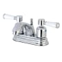 Kingston Brass Paris 1.2 GPM Centerset Bathroom Faucet with Pop-Up Drain Assembly Polished Chrome