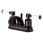 Kingston Brass Paris 1.2 GPM Centerset Bathroom Faucet with Pop-Up Drain Assembly Oil Rubbed Bronze