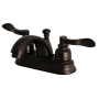 Kingston Brass Nuwave French 1.2 GPM Centerset Bathroom Faucet with Pop-Up Drain Assembly Oil Rubbed Bronze