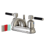 Kingston Brass Kaiser 1.2 GPM Centerset Bathroom Faucet with Pop-Up Drain Assembly Brushed Nickel