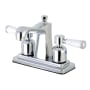 Kingston Brass Paris 1.2 GPM Centerset Bathroom Faucet with Pop-Up Drain Assembly Polished Chrome