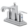 Kingston Brass Serena 1.2 GPM Deck Mounted Centerset Bathroom Faucet with Pop-Up Drain Assembly - Includes Escutcheon Polished Chrome