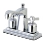 Kingston Brass Millennium 1.2 GPM Centerset Bathroom Faucet with Pop-Up Drain Assembly Polished Chrome