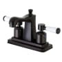 Kingston Brass Paris 1.2 GPM Centerset Bathroom Faucet with Pop-Up Drain Assembly Oil Rubbed Bronze
