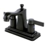 Kingston Brass NuvoFusion 1.2 GPM Centerset Bathroom Faucet with Pop-Up Drain Assembly Oil Rubbed Bronze