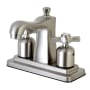 Kingston Brass Millennium 1.2 GPM Centerset Bathroom Faucet with Pop-Up Drain Assembly Brushed Nickel