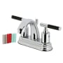 Kingston Brass Kaiser 1.2 GPM Centerset Bathroom Faucet with Pop-Up Drain Assembly Polished Chrome
