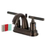 Kingston Brass Kaiser 1.2 GPM Centerset Bathroom Faucet with Pop-Up Drain Assembly Oil Rubbed Bronze