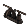 Kingston Brass Manhattan 1.2 GPM Centerset Bathroom Faucet with Pop-Up Drain Assembly Oil Rubbed Bronze