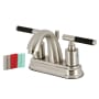 Kingston Brass Kaiser 1.2 GPM Centerset Bathroom Faucet with Pop-Up Drain Assembly Brushed Nickel