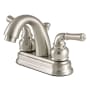Kingston Brass Naples 1.2 GPM Centerset Bathroom Faucet with Pop-Up Drain Assembly Brushed Nickel