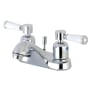 Kingston Brass Paris 1.2 GPM Centerset Bathroom Faucet with Pop-Up Drain Assembly Polished Chrome