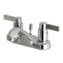 Kingston Brass NuvoFusion 1.2 GPM Centerset Bathroom Faucet with Pop-Up Drain Assembly Polished Chrome
