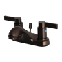 Kingston Brass NuvoFusion 1.2 GPM Centerset Bathroom Faucet with Pop-Up Drain Assembly Oil Rubbed Bronze