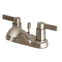 Kingston Brass NuvoFusion 1.2 GPM Centerset Bathroom Faucet with Pop-Up Drain Assembly Brushed Nickel