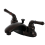 Kingston Brass Magellan 1.2 GPM Centerset Bathroom Faucet with Pop-Up Drain Assembly Oil Rubbed Bronze