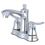 Kingston Brass Jamestown 1.2 GPM Centerset Bathroom Faucet with Pop-Up Drain Assembly Polished Chrome